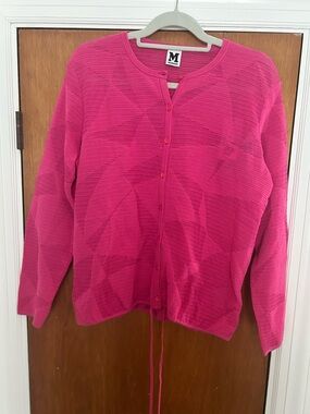 NWT Missoni Pink Printed Cardigan Size IT48 / US 12 / XL